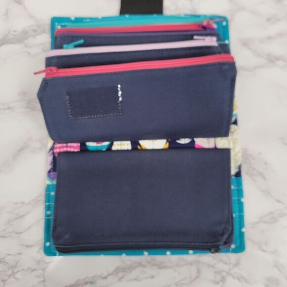 Handmade Colorful Feather Print Wallet Money Organizer Savings Set - Picture 9 of 15